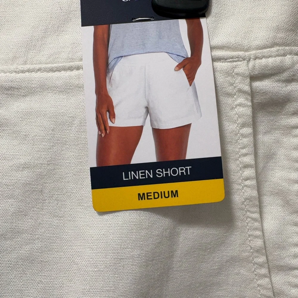 GAP Women's High Waist Linen Shorts - Picture 2 of 5